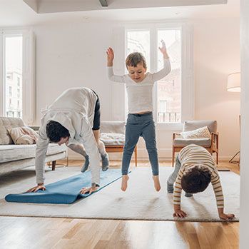 Family enjoying indoor air quality